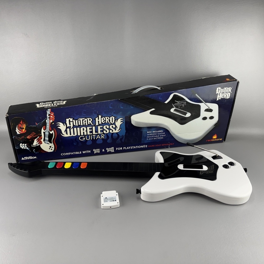 Activision Guitar Hero Playstation 2 Wireless w/ Wireless Dongle No Strap EUC